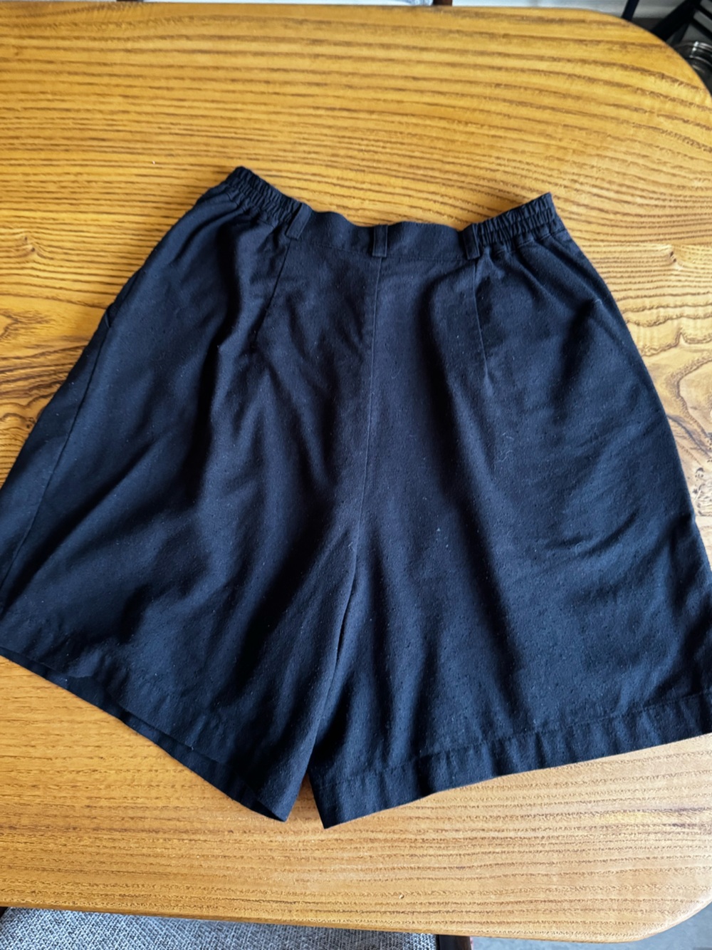 Harly Jae Black High Waist Women’s Raw Silk Shorts - Picture 9 of 9